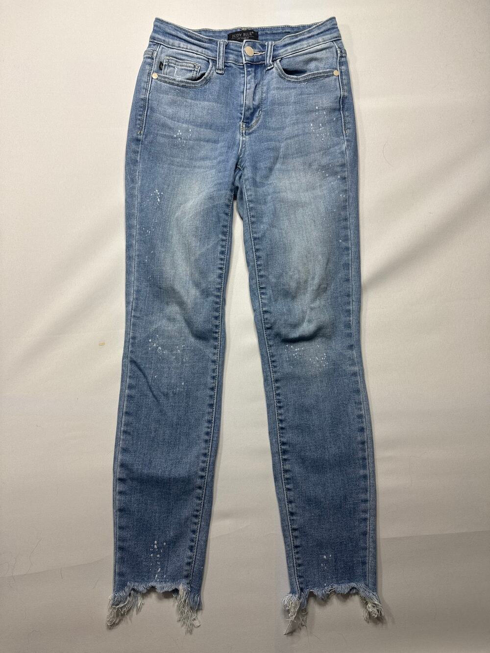 Judy‎ Blue Women's Distressed Skinny Fit Blue Stretch Jeans - 0/24 (24x27) *READ